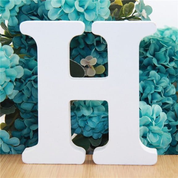 Home Decor Wooden English Alphanumeric Ornaments Wooden Crafts Diy Letter Creativity 3.2 Inch Wooden Letter Wall Decoration Desktop Ornament Practical