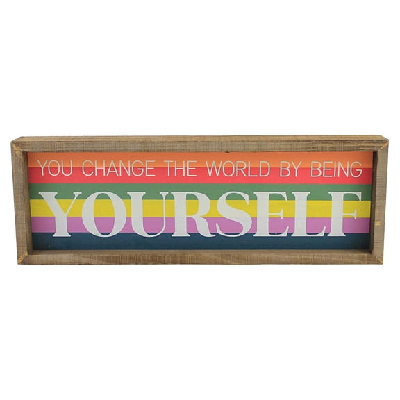 Home Decor Yourself Inset Box Sign Wood Encouragement 108284