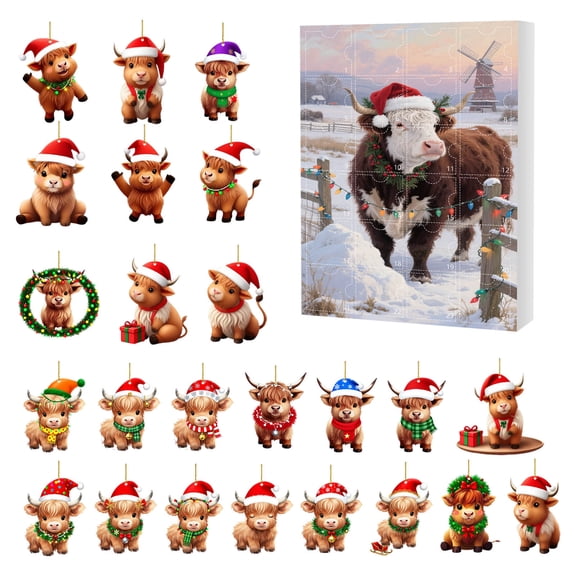 Home Decorate 2025 Holiday Collectible Funny Cow Commemorative Collectible Home Decorate Reading Timer Book Stopwatch Timer Watch Food Timer Kitchen Days until Christmas Countdown Board Sand Timers