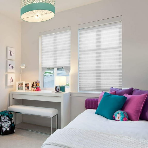 Home Decoration Accessories Non-woven Fabric Pleat Curtain Privacy Curtains for Shutters ， Pleated Blinds Shades for Windows Cordless Light Filtering,