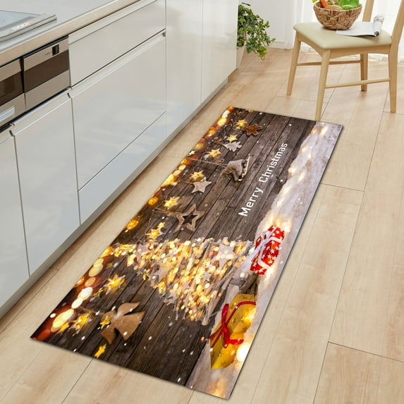 Home Decoration Carpet Christmas Doormat Kitchen Rug Soft Floor Mat Holiday Welcome Doormats