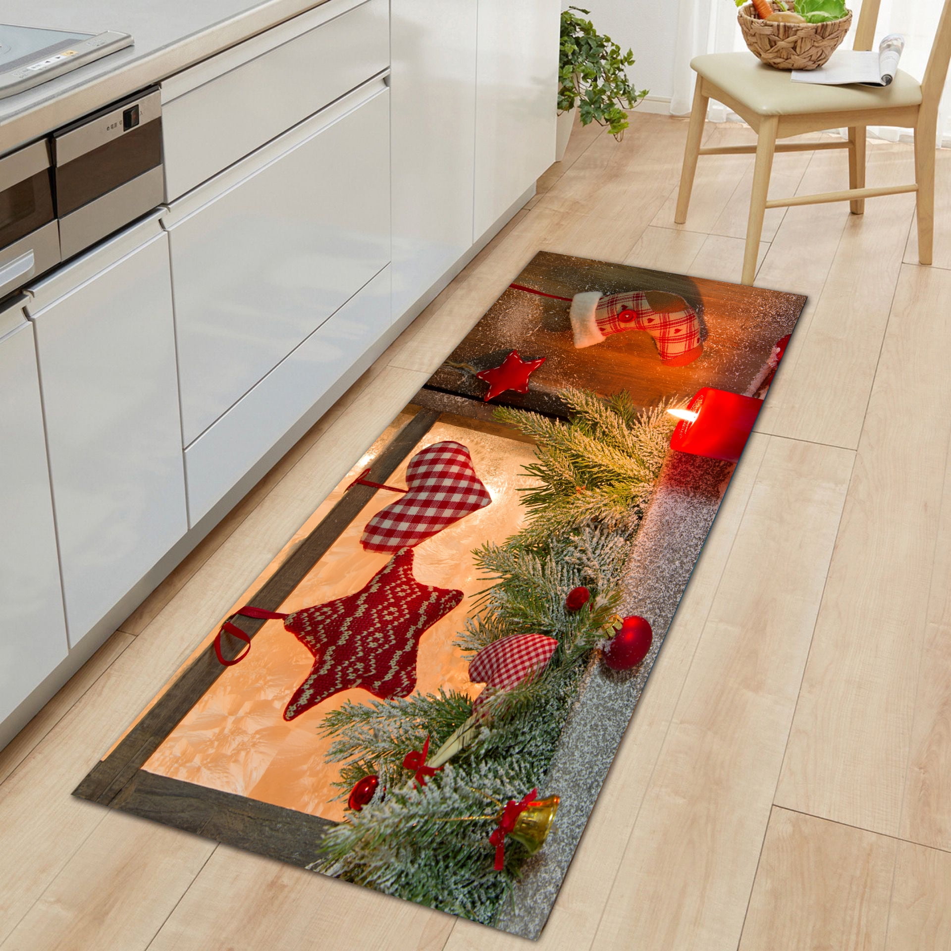 Home Decoration Carpet Christmas Doormat Kitchen Rug Soft Floor Mat Holiday Doormats