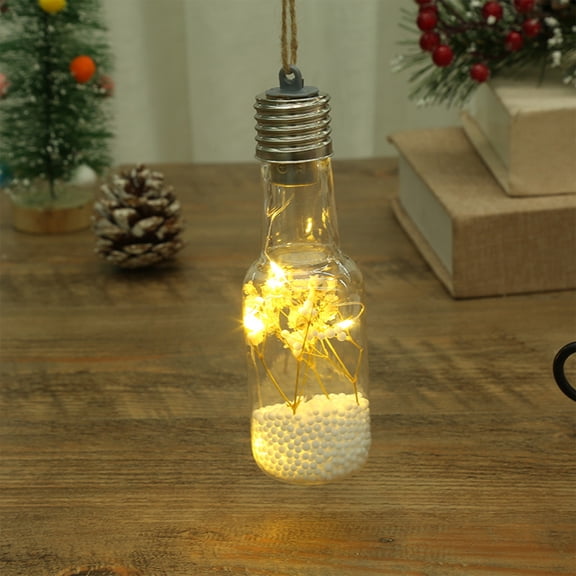 Home Decoration Christmas Decor Hanging Bottle Light Christmas Lamp Decorations Christmas Tree Bulb 13x4.5cm Light Bulb Decorative Items Gift Clear Light Bulbs