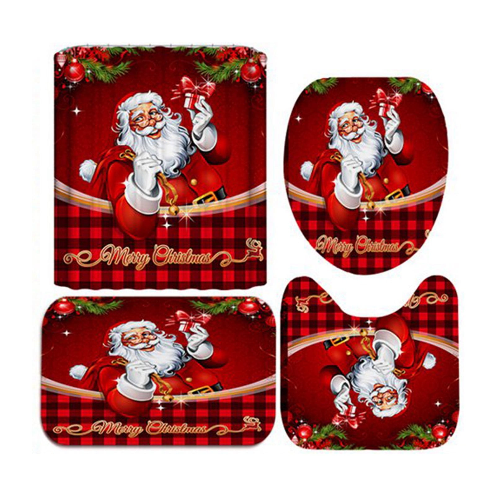 THENEWS Home Decoration Christmas Digital Printing Polyester Santa