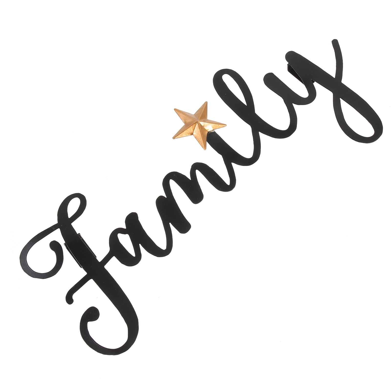 Home Decoration Emblems Iron Family Wall Backdrop Ornament Durable