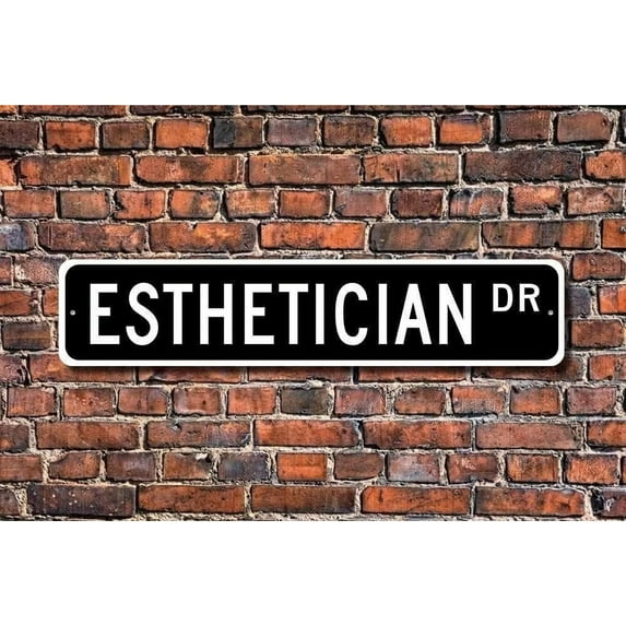Home Decoration Esthetician Gift Sign Beauty Salon Employee Street Sign Funny Home Cave Garage bar Wall Decoration Vintage Metal Sign 8 x 12 inch