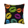 thumbnail image 1 of Home Decoration Outdoor Colorful Lips Throw Pillow Cover Case Velvet border pillowcase Decorative Cushion for Couch Bed（Without pillow core）, 1 of 6