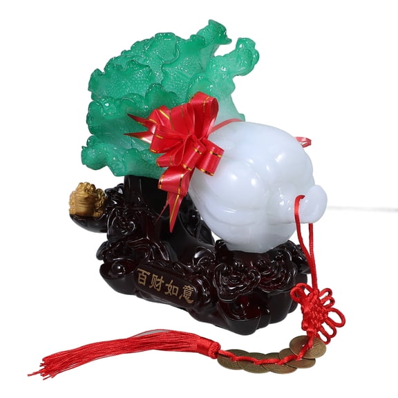 CRILSTYLEO Decorative Resin Chinese Cabbage Figurine Vegetable Adornment for Office and Home Use