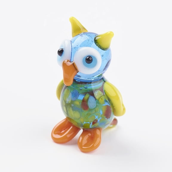 Home Decorations Handmade Lampwork Display Decorations Bird Colorful 24~27x10~13x10~13mm