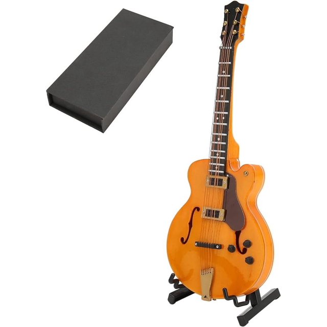 Home Decorations, Mini Guitar, Basswood Miniature Gold Exquisite Stable
