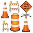 thumbnail image 1 of Home Decorations Party Supply Road Crew Cutouts 11"-18" (6 Count), 1 of 1