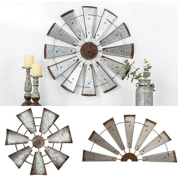 Home Decorations, Windmill Rustic Farmhouse Windmill Wall Decoration Unique Metal Art for Home Bedroom Living Room Country Charm (Decoration*1)