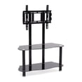 thumbnail image 1 of Contemporary Home Living 49" Black Contemporary Style Glass TV Stand with Mount, 1 of 2