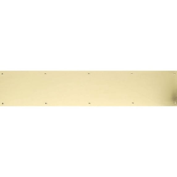 Home Decorative 8" X 28" Kick Plate Lifetime Polished Brass Screw Mount