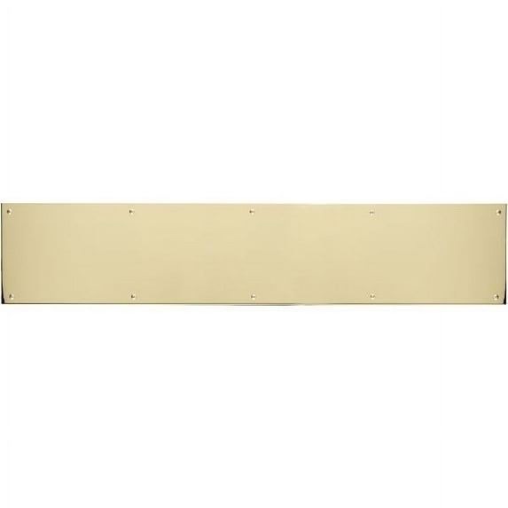 Home Decorative 8" X 28" Kick Plate Polished Brass-Aluminum Screw Mount