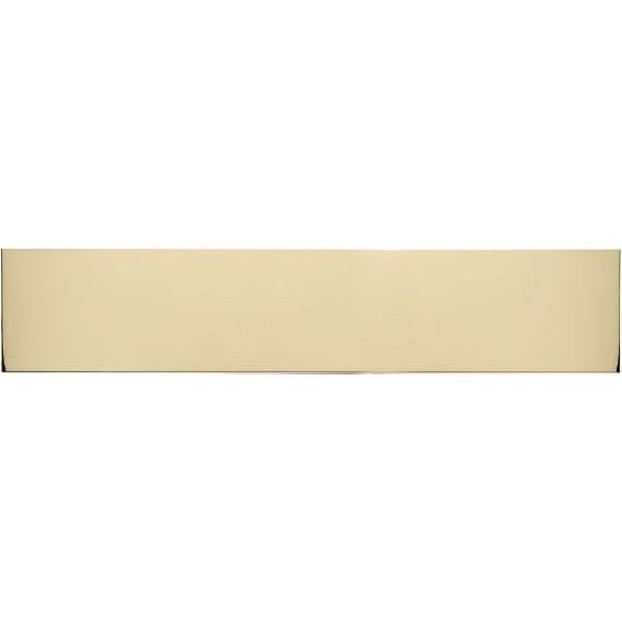 Home Decorative 8" X 34" Kick Plate Polished Brass-Aluminum Adhesive Mount
