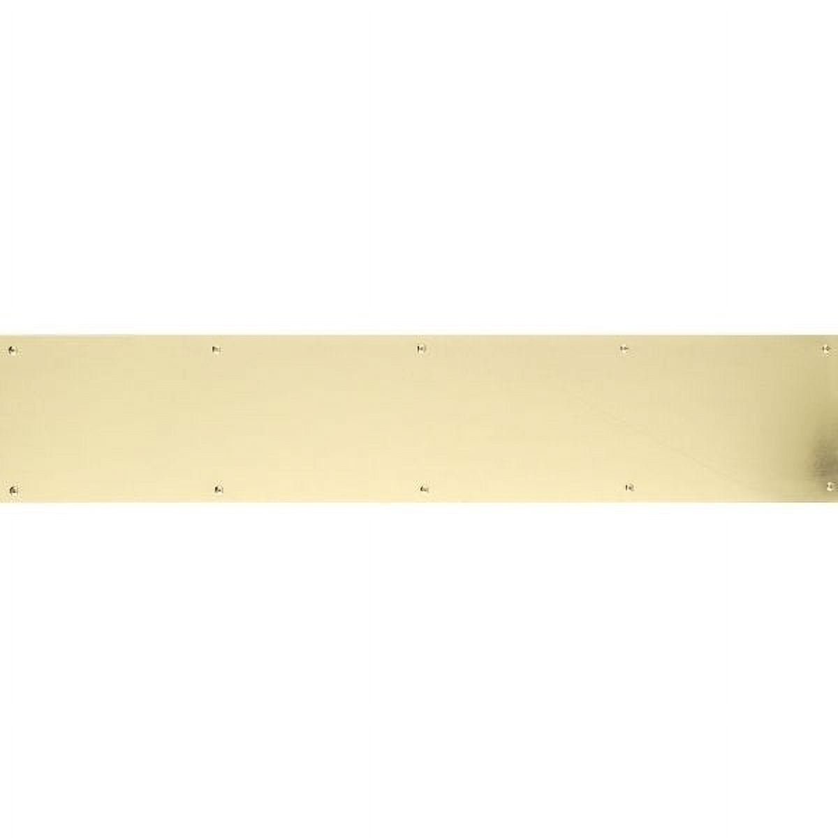 Lifetime Polished Brass Screw Mount Kick Plate with Mounting Hardware