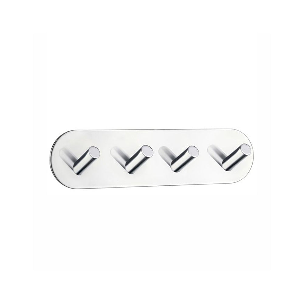 Home Decorative Accessories Quad Hook Polished Chrome Self Adhesive