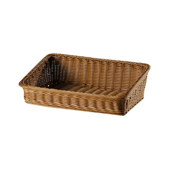 Home Decorative Basket Simple Storage Cookbook Stand for Kitchen Baskets Shelves Light Brown
