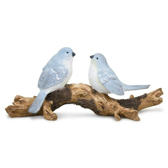 Home Decorative Birds on Branch 9.5"L x 4"H Resin