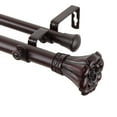thumbnail image 1 of Home Decorative Blossom Double Curtain Rod 48-84 inch - Mahogany, 1 of 2
