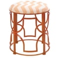 thumbnail image 1 of Home Decorative Bold Metal Stool With Chevron Cushion, 1 of 3
