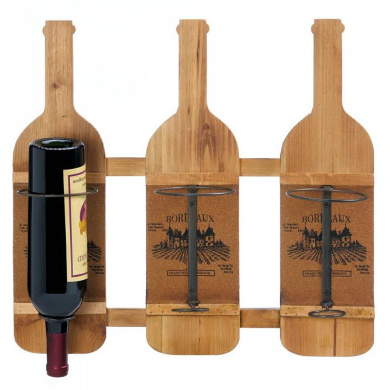 BORDEAUX WOODEN WINE BOTTLE HOLDER - Walmart.com