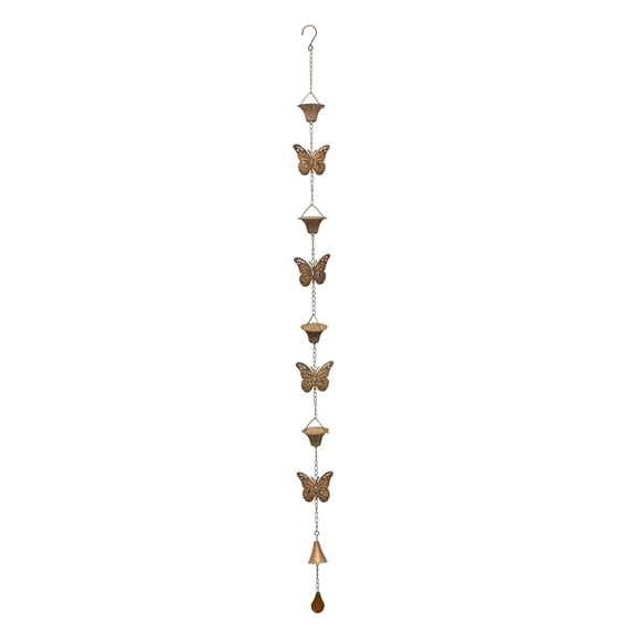 Home Decorative Butterfly Rain Chain 61.5"L Iron