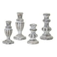 thumbnail image 1 of Home Decorative Candle Holder (Set Of 4) 5.75"H, 6.5"H, 7.5"H, 7.5"H Resin, Stone Powder, 1 of 2