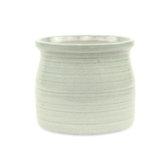 Home Decorative Celadon green curved ceramic planter