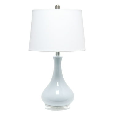 Home Decorative Ceramic Tear Drop Shaped Table Lamp - Light Blue