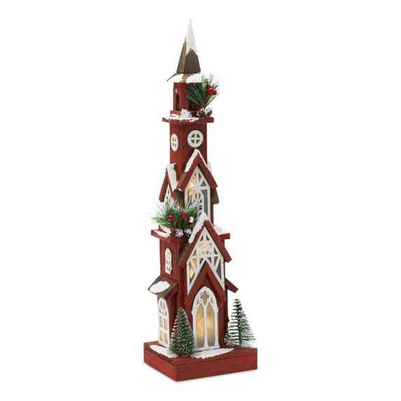 Home Decorative Church 6.5"L x 24.25"H Wood