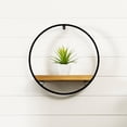 thumbnail image 1 of Home Decorative Circle Shelf 17"L X 17.5"H Iron, Wood, 1 of 2