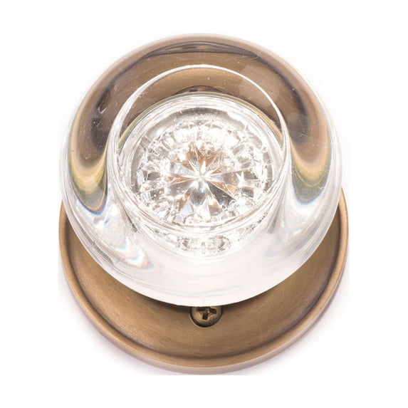 Home Decorative Door Knob Netropol Rosette Passage Set 2-3by8" Antique Brass