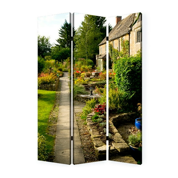 Home Decorative English Garden Screen Room Divider - 3 Panel