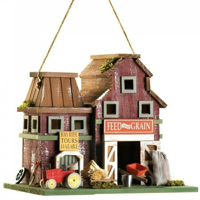 Home Decorative Feed And Grain Farmhouse Bird House