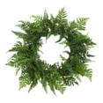 thumbnail image 1 of Home Decorative Fern Wreath 24"D Plastic, 1 of 1