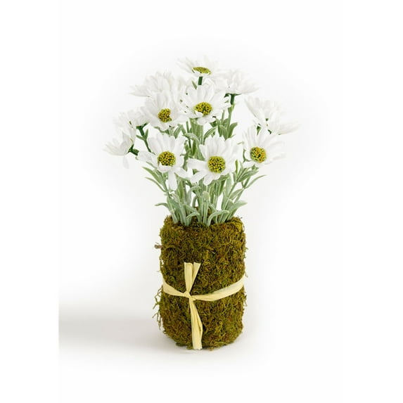 Home Decorative Floral White, Brown Vase Insert (Set Of 6) - Polyeseter, Plastic