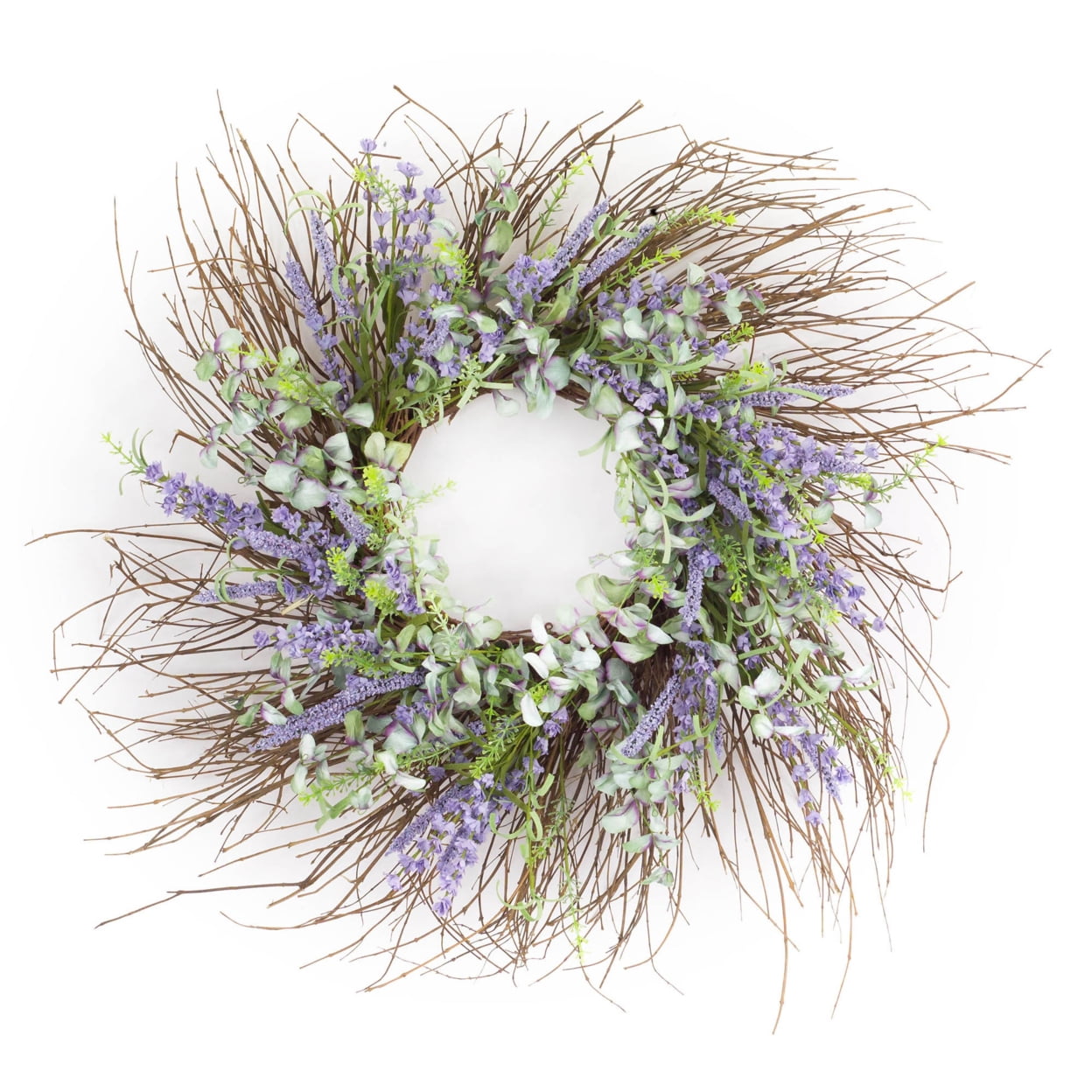 30.5" Multicolor Artificial Floral Eucalyptus Front Door Wreath