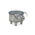 thumbnail image 1 of Home Decorative Galvanized Metal Piglet Planter, 1 of 6