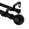 thumbnail image 1 of Home Decorative Globe Double Curtain Rod 120-170 inch - Black, 1 of 3