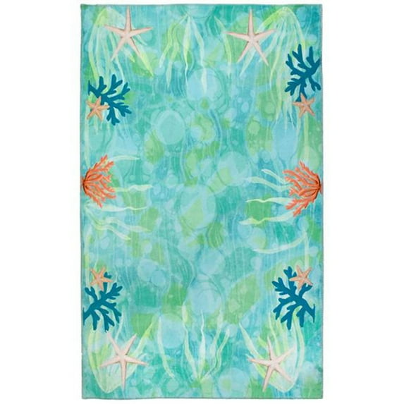 Home Decorative Indoor Accent Rug Ocean Bubbles - 3' X 5'