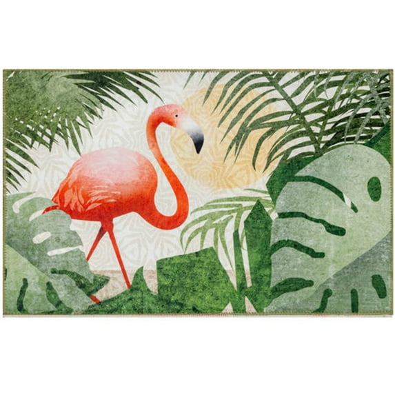 Home Decorative Indoor Outdoor Accent Rug Havana Flamingo - 22" X 32"