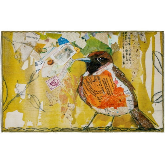 Home Decorative Indoor Outdoor Accent Rug Robin Comes Bobbin' - 22" X 32"