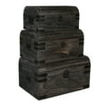 thumbnail image 1 of Home Decorative Indoor Set Of 3 Wooden Brown Storage Box, 1 of 2
