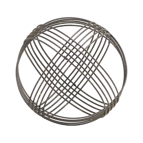 Home Decorative Indoor Silver Metal Orb 7" Dia
