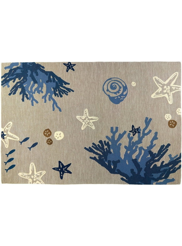 Home Decorative Indoor Tranquil Coral & Starfish - 5' X 7'
