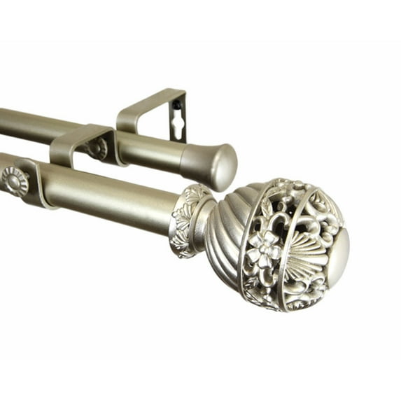 Home Decorative Lanette Double Curtain Rod 48-84" - Light Gold