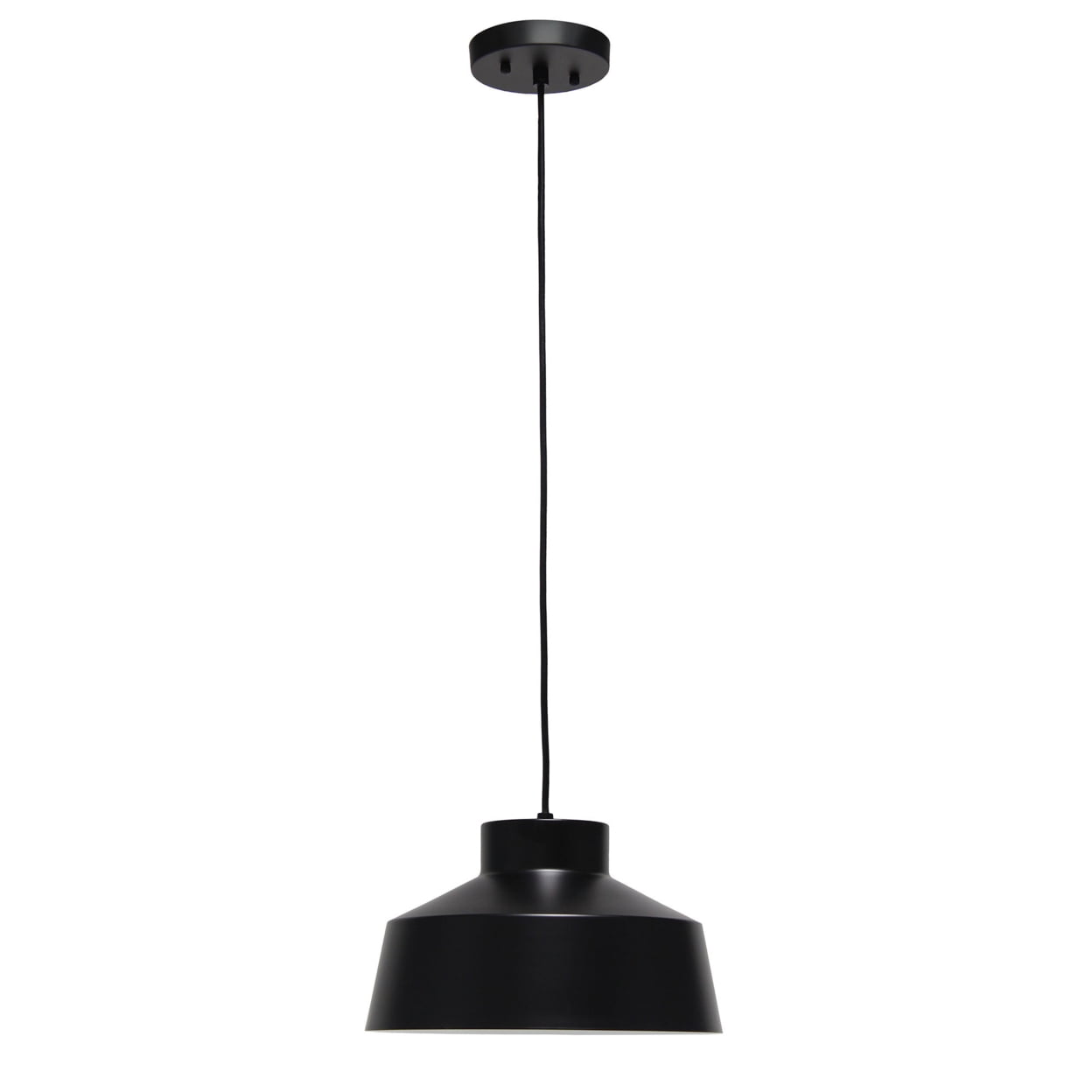 Black Aluminum 14" Industrial Barn Pendant Light