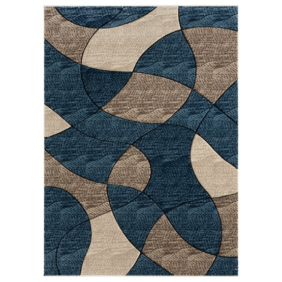 Home Decorative Liliana Abstract Rug 4 Ft. x 6 Ft. - Blue